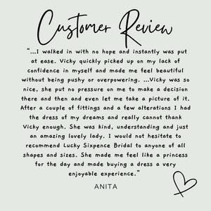 customer review from Anita