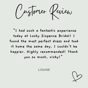 customer review from Louise, reviews page