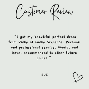 customer review from Sue, reviews page