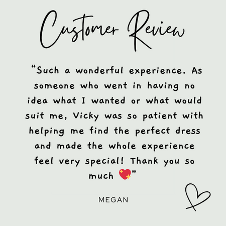 Positive customer review from Megan.