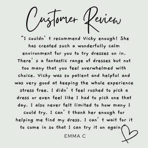 Lucky Sixpence Bridal review from Emma C