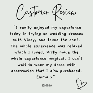 Lucky Sixpence Bridal review from bride Emma