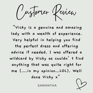 Lucky Sixpence Bridal review from bride Samantha